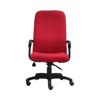 Chaise de bureau pivotante de direction au design moderne, roulettes, inclinable, tissu, hauteur réglable, vérin à gaz, base en nylon, fabriqué en Chine