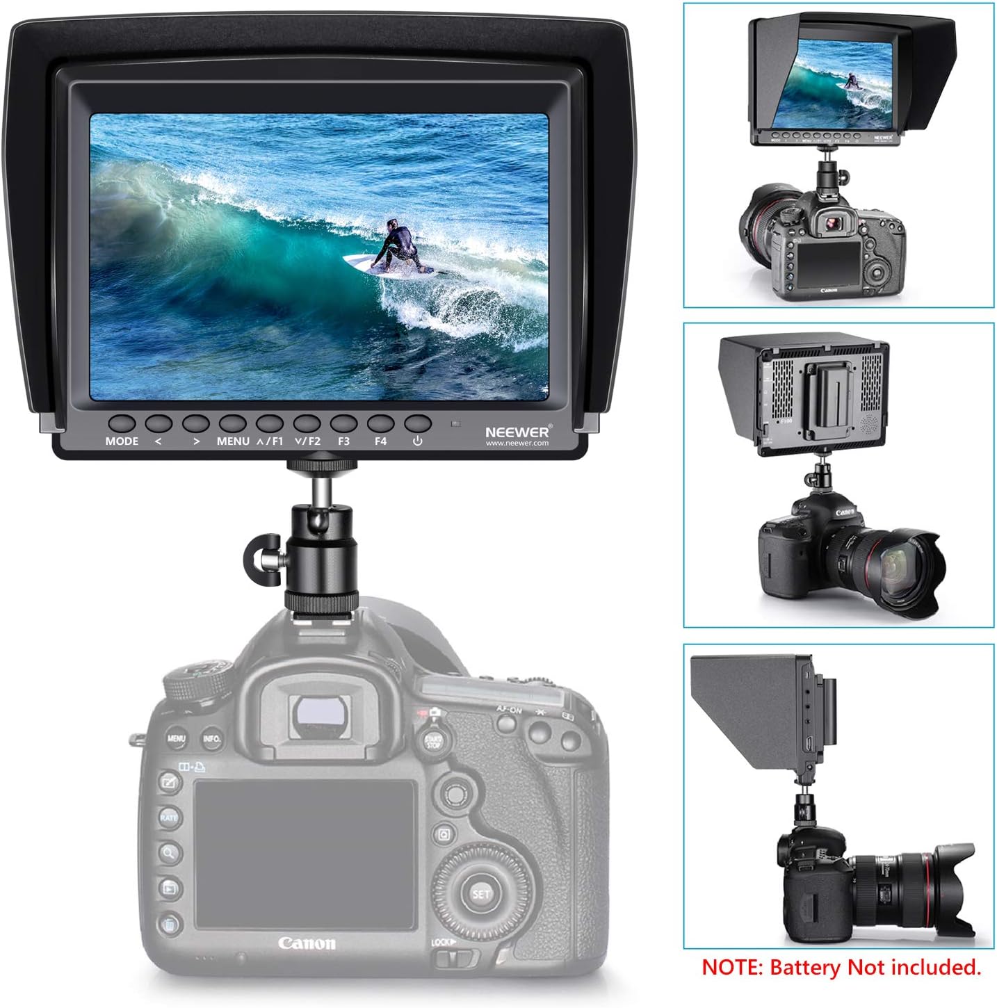Neewer F100 7inch HD Video Assist IPS 1280x800 Camera Field Monitor