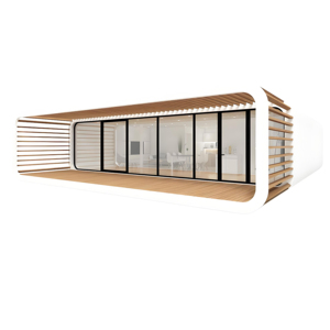 Casa modulare prefabbricata in acciaio portatile di lusso per uso domestico e alberghiero le <span class=keywords><strong>capsule</strong></span> dello spazio muovono i baccelli di mela per le ville - Product Image 6