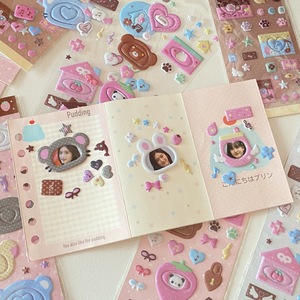 Autocollants mignons coréens Wowei 3D en forme d'animaux, en papier souple brillant, accents décoratifs étoiles, imprimés style Kawaii Gummy, autocollants plats pour <span class=keywords><strong>tablette</strong></span> CCD - Product Image 5