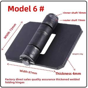 हार्डवेयर पार्ट्स भारी शुल्क वेल्ड आयरन ट्रेलर बट फ्लैट धातु हिंग औद्योगिक अमेरिकी शैली - Product Image 5