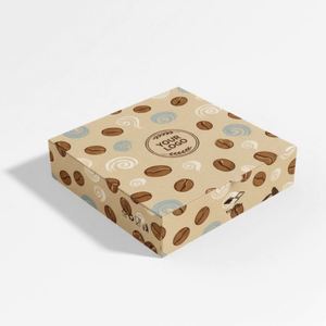 Caja Plegable de Cartón para Galletas, Pasteles y Bizcochos, Color Café, Personalizada por el Fabricante - Product Image 1