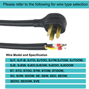 Câble adaptateur 10AWG NEMA 10-30P vers NEMA 10-30R, câble d'extension d'alimentation robuste 30 ampères 250V, alimentation flexible pour sèche-linge électrique - Product Image 3