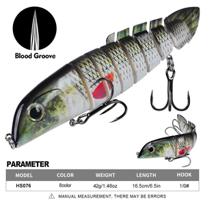 Byloo Fabricant 165mm 42g Pêche Multi Articulé Électronique Automatique 8 Section Robot Leurre <span class=keywords><strong>Poisson</strong></span> - Product Image 5