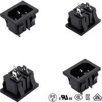 Prise mâle C16 IP22 norme IEC AC 250V 15A à encliquetage pour usage industriel