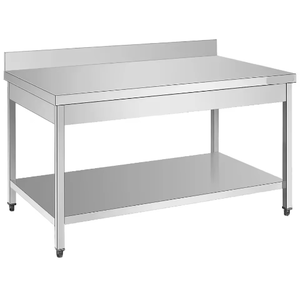 <span class=keywords><strong>Table</strong></span> de travail commerciale en acier inoxydable avec <span class=keywords><strong>roulettes</strong></span> pour cuisine - Product Image 2