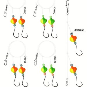 Rigues <span class=keywords><strong>de</strong></span> <span class=keywords><strong>pêche</strong></span> au pompano pour la <span class=keywords><strong>pêche</strong></span> en surf en eau salée avec hameçons double cercle et à large ouverture – Équipement <span class=keywords><strong>de</strong></span> <span class=keywords><strong>pêche</strong></span> en surf - Product Image 4