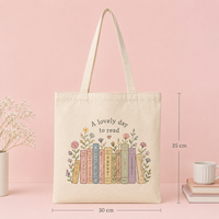 Sacs personnalisés avec logo 30x35cm, sacs fourre-tout en toile de coton, vente en gros, sacs de courses réutilisables pour les librairies, promotions de vente au détail