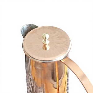 AZ ENTERPRISES Copper Water Pitcher Lid 1.7L Classic Design Durable Eco-Friendly Handmade Drinking Jug for Wedding Party Use - Product Image 4