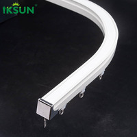 Iksun – rail de rideau pliable suspendu en aluminium en forme de l pour les baies