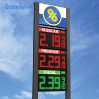 Module LED à 7 segments, écran de prix de carburant numérique de 12, 16, 18, 24 pouces, télécommande RF, panneau de signalisation des prix