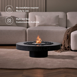 MEISU.CH Braciere BBQ Riscaldatore da Patio per Villa Campeggio Esterno <span class=keywords><strong>Inserto</strong></span> Indipendente Fornello <span class=keywords><strong>a</strong></span> Legna/<span class=keywords><strong>Gas</strong></span>/Alcool 1400mm Caminetto Rotondo - Product Image 3