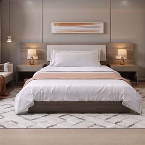 Juegos de Muebles de Dormitorio Modernos de 5 Estrellas, Individuales y King-Size, con Estructura de Cama de Madera y Panel de Cabecera para Apartamentos y Habitaciones de Hotel - Product Image 6
