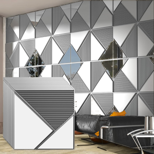 Paneles de Pared 3D Modernos de PVC MOI con Espejo Plateado, Decoración Interior para Dormitorio, Sala de Estar, Baño, Fondo de TV, Espacios Comerciales - Product Image 2