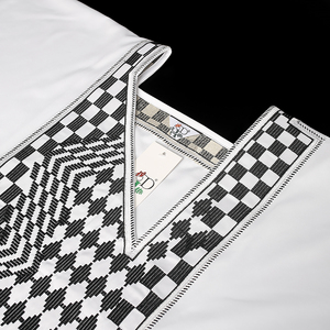 H & D Ensemble Complet <span class=keywords><strong>Agbada</strong></span> <span class=keywords><strong>Homme</strong></span> Style Africain 3 Pièces Bleu à Manches Larges Brodé - Product Image 6