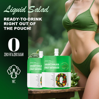 Supplément liquide de perte de poids végétalien biologique ODM/OEM Multivitamine naturelle de salade verte dans l'emballage de sachet boisson d'extrait diététique