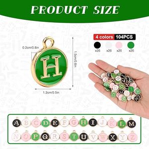 Dijes con Iniciales de la A a la Z, Aleación Chapada en Oro para Hacer Joyas, Pulseras, Pendientes, Colgantes, Suministros para Manualidades, Accesorios para Bricolaje - Product Image 2