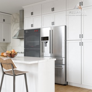 No MOQ American Style Kitchen Cabinets | White Oak Kitchen Cabinets Solid <b>Wood</b> | RTA Kitchen Cabinet Sets For Quick Delivery - Product Image 1