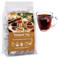 Ginseng Five Treasure Blended Health Tea Bags with <strong>Goji</strong> Jujube Mulberry & Maca for Kidney Detox-<strong>Top</strong> 100% Pure Natural