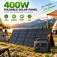 Panneau solaire portable léger RV 400W, pliable, mono ETFE, efficacité de conversion de 23,5 %, certifié RoHS, pour camping et réseau électrique