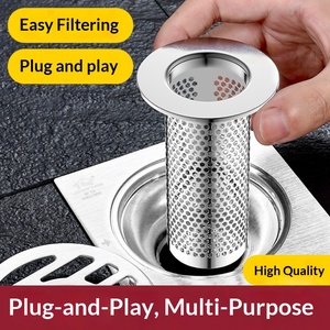 Filtro per <span class=keywords><strong>Scarico</strong></span> a Pavimento in Acciaio Inossidabile per <span class=keywords><strong>Bagno</strong></span>, Cattura Capelli e Rifiuti per Fognature, Coperchio Anti-intasamento per Lavello Cucina, Prodotto in Cina, Garanzia 1 Anno - Product Image 4