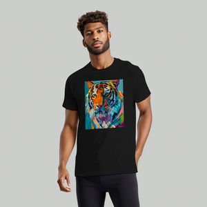 Imagen personalizada de los hombres de dos lados de cuello redondo camisetas de algodón sólido patrón pesado 300 Gsm hecho en EE. UU. Serigrafía - Product Image 1