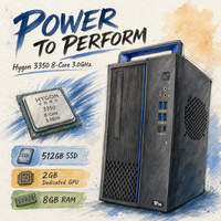 PC de bureau Hygon Enterprise extensible, ensemble complet, double LAN, HDMI, DP, VGA, 8 Go, SSD 512 Go, GPU 2 Go, moniteur 23,8 pouces, ordinateur OEM ODM