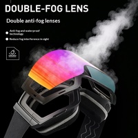 Masque de ski/snowboard professionnel à lentilles interchangeables magnétiques UV400, anti-buée, coupe-vent, double couche, étanche, OTG, vision large