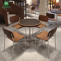 Meubles de café de style industriel commercial en gros, ensembles de tables et chaises de bistrot vintage pour café, restaurant, durables