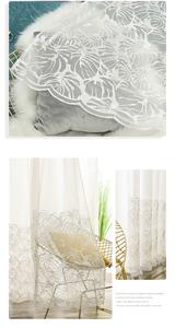 DaiRui <span class=keywords><strong>Rideau</strong></span> de fenêtre de chambre à coucher de salon brodé de roses blanches Rideaux transparents pour le salon - Product Image 6