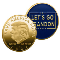 Moneda Conmemorativa de Metal 2024, Moneda de Recuerdo con Temática de Salvar América, Decoración de Escritorio Grabada por Ambas Caras