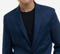 2023 manteaux Logo personnalisé extérieur utilitaire lin Blazer hiver Satin Baseball veste Blazers pour hommes