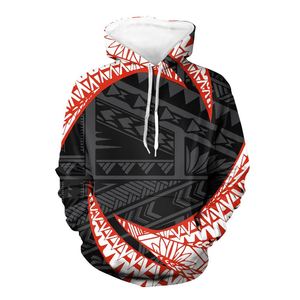 เสื้อสเวตเตอร์แบบมีฮู้ดสำหรับผู้ชาย,เสื้อสเวตเชิ้ตแบบสวมศีรษะลายคลื่นชนเผ่าซามัวโพลีนีเซียขนาดใหญ่พิเศษมีกระเป๋าด้านหน้า - Product Image 2