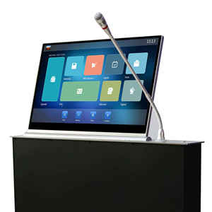 17.3 inch cơ giới điện bảng <span class=keywords><strong>Pop</strong></span> <span class=keywords><strong>Up</strong></span> LCD Monitor Lift Hidden không cần giấy tờ hệ thống hội nghị cho phòng hội nghị - Product Image 2