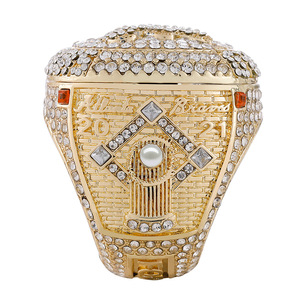Meilleures ventes de bijoux plaqués or en gros, bagues de championnat sportif MLB personnalisées, bagues de champion de baseball Bling <span class=keywords><strong>Atlanta</strong></span> Braves - Product Image 4