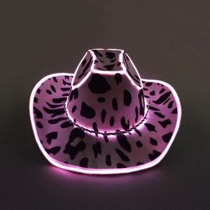 Amazing Light LED <strong>Cowgirl</strong> <strong>Hat</strong> EL Wire Flashing Cowboy <strong>Hat</strong> Glowing Neon Light <strong>Bride</strong> Party Wedding <strong>Hat</strong> - Product Image 5