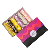 Boîte cadeau en papier Kraft à impression personnalisée, emballage pour biscuits et aliments avec ruban
