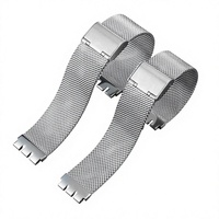 Stok Grosir Tersedia untuk Jam Tangan Swatch dengan Tali Baja Tahan Karat Milanese Mesh Baru 17-19mm Gesper Lipat untuk Pria Wanita