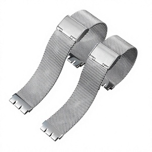 Stock al por Mayor Disponible para <span class=keywords><strong>Relojes</strong></span> <span class=keywords><strong>Swatch</strong></span> con Nuevas Correas de Acero Inoxidable con Malla Milanesa de 17-19 mm y Cierre Plegable para <span class=keywords><strong>Hombre</strong></span> y Mujer - Product Image 4