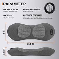 Coussin de massage lombaire portable et rechargeable avec chaleur, vibrations et traction pour le dos et la taille, idéal pour la voiture, la maison et le bureau, soulagement de la douleur