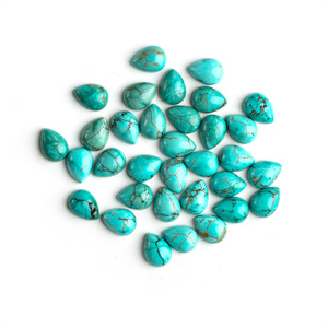 Bán Buôn Chất Lượng Cao <span class=keywords><strong>Turquoise</strong></span> Cabochon Màu Xanh Lá Cây Hình Dạng Lê Loose Đá Hiệu Chỉnh Kích Thước Cho Làm Đồ Trang Sức - Product Image 4