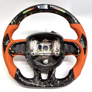 Volante de fibra de carbono forjado púrpura Led personalizado para <span class=keywords><strong>Dodge</strong></span> Charger Durango Srt Hellcat <span class=keywords><strong>Grand</strong></span> Cherokee - Product Image 3