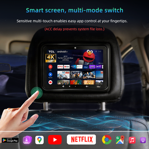 Écran tactile publicitaire pour appuie-tête de taxi 10,1 pouces, Android 12-24V, 4G WIFI, affichage arrière pour la mobilité intelligente - Product Image 2