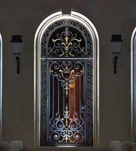 Porte en verre et acier forgé haut de gamme en cuivre noir, bronze et étain pour projets architecturaux, tube carré en acier - Product Image 6