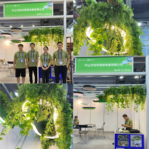 Modern Bar Island Floral Hanging Lamp Hospital Eco Friendly Green <strong>Leaf</strong> <strong>Lights</strong> Artificial Plant Chandelier Oval - Product Image 3