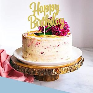 Cake Topper Personalizzato Fatto a Mano in PP Glitterato Dorato, Basso MOQ, per Feste di Compleanno, San Valentino, Halloween, Natale e Capodanno - Product Image 1