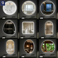 Proveedor de Espejos LED para Baño al por Mayor, Espejo Redondo, Ovalado, Arqueado, de Forma Irregular, Espejo Inteligente con Retroiluminación, Personalizado OEM para Proyectos de Hoteles y Hogares