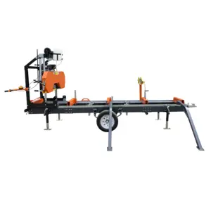 big wood log cutting band saw mill electric portable bandsaw sawmill with trailer for sale