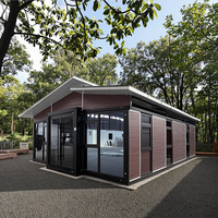 Aanpasbare 2-slaapkamer containerhuis modern design 20-30FT waterdichte keuken/badkamerkraan voor schoolvilla