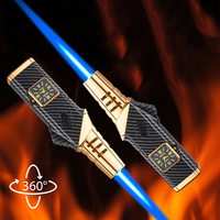 Nouveau briquet gonflable extérieur avec cadran en quartz impact direct grande torche en métal